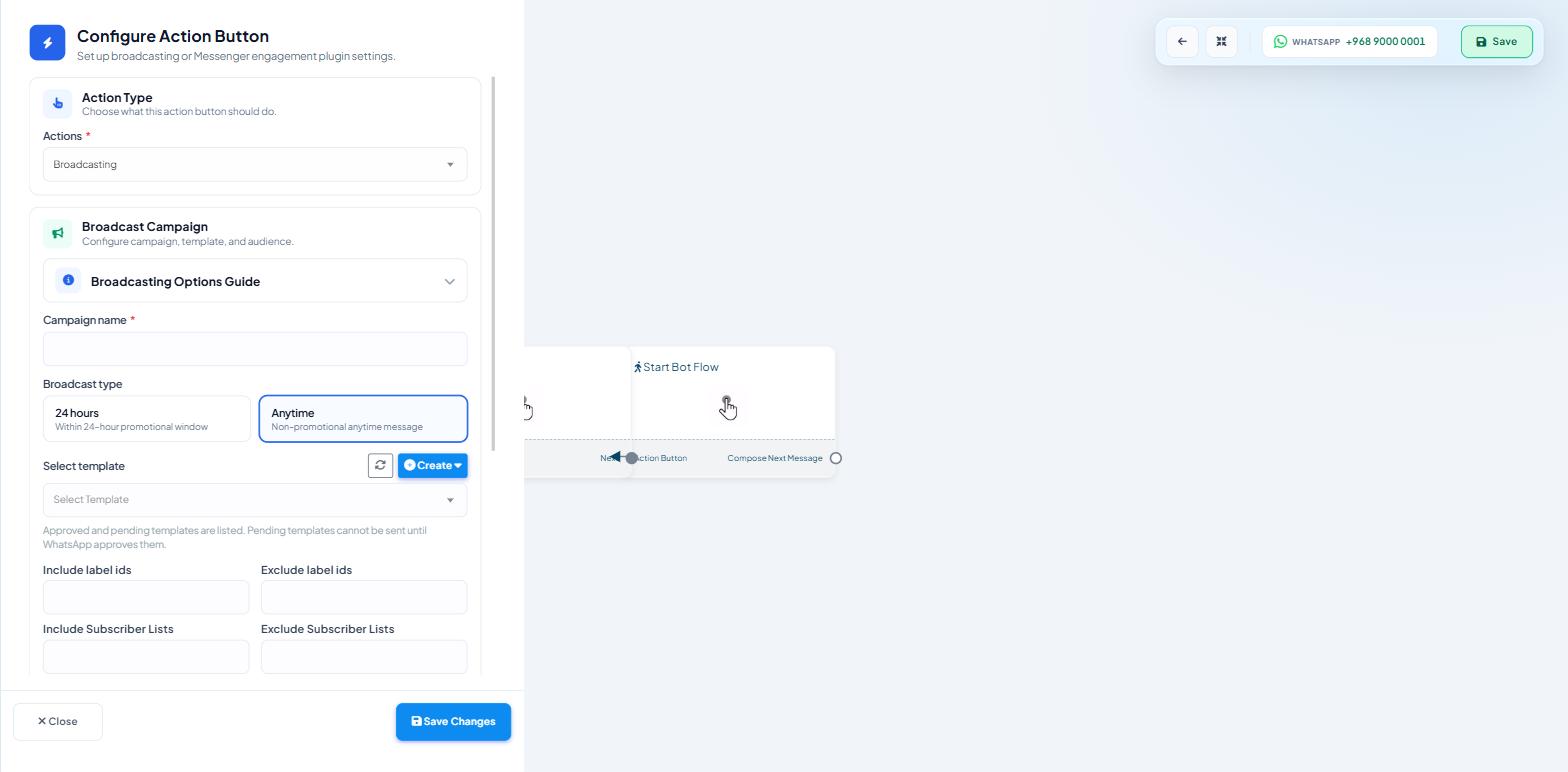 Configure Action Button drawer in the