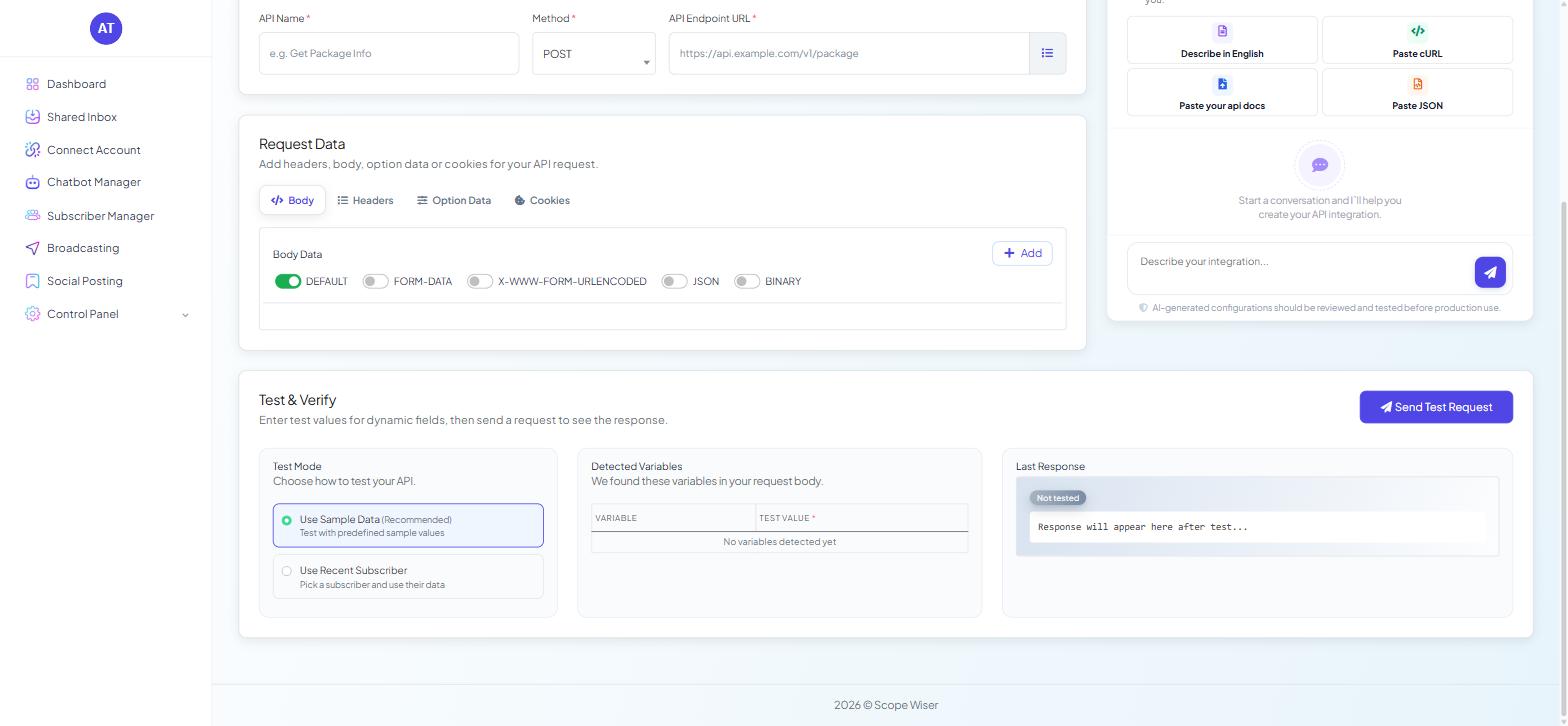 The Add HTTP API wizard on
