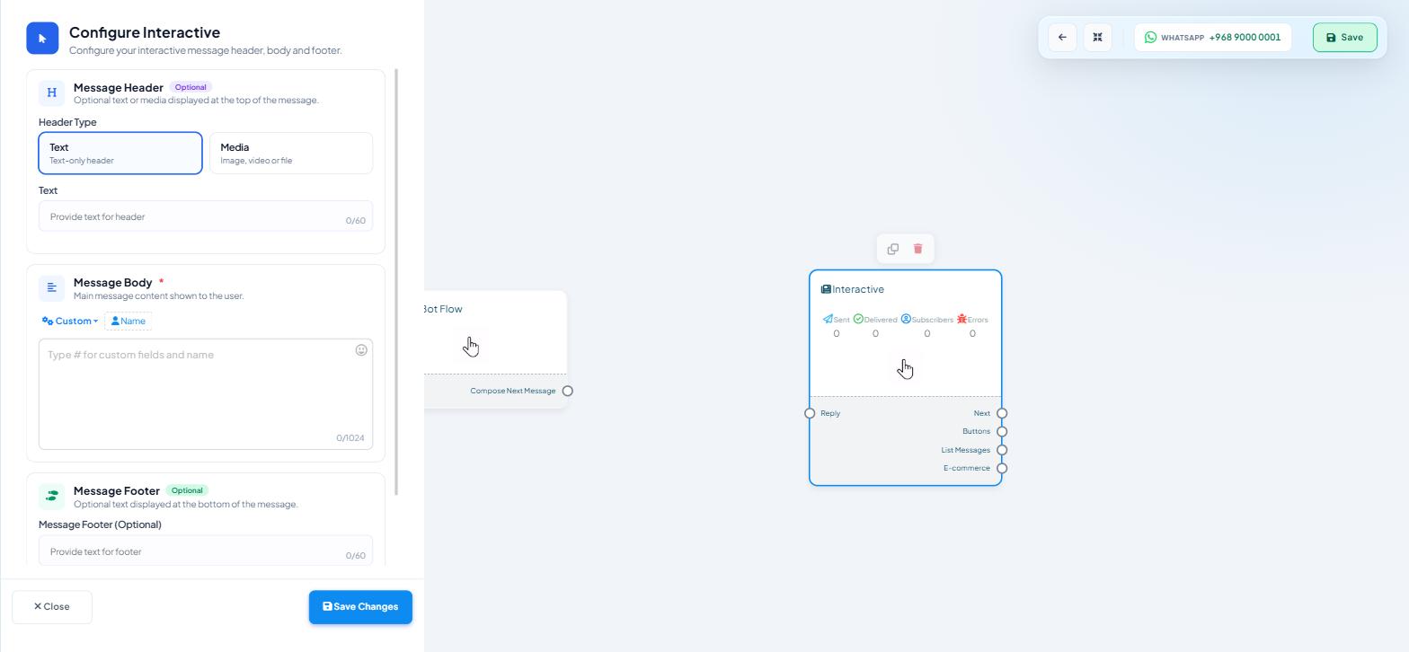 Flow Builder on a WhatsApp bot