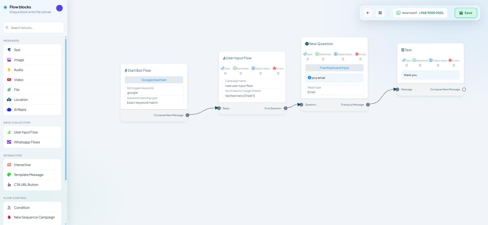 Flow Builder canvas with a multi-node